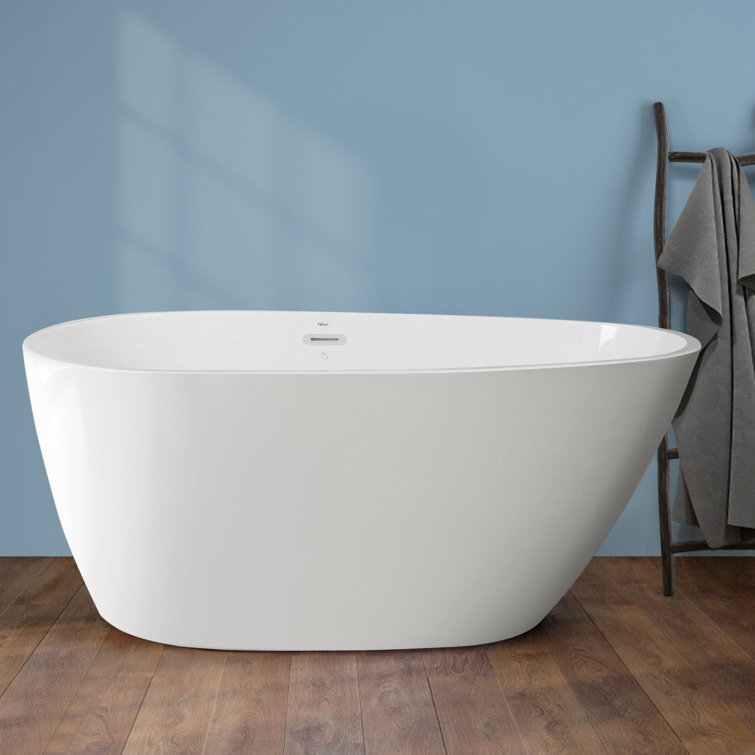 FerdY Luna 55.10'' x 30.50'' Freestanding Soaking Acrylic Bathtub Wayfair